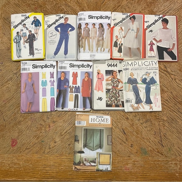 Lot Of 10 Vintage Sewing Patterns Simplicity And Simplicity Home - Picture 1 of 9